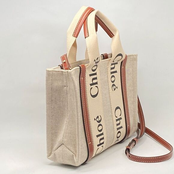 Chloe Small Woody Canvas Tote Bag - Picture 5 of 13